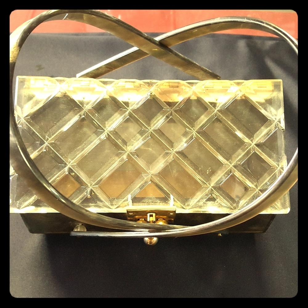 1950s Vintage Wilardy Handbag Purse Pearlescent Gr